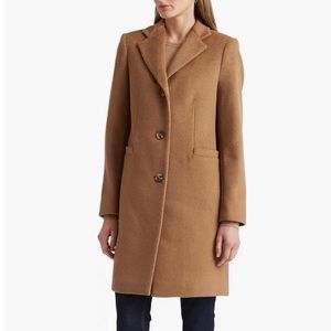 Ralph Lauren Reefer Wool Blend Coat